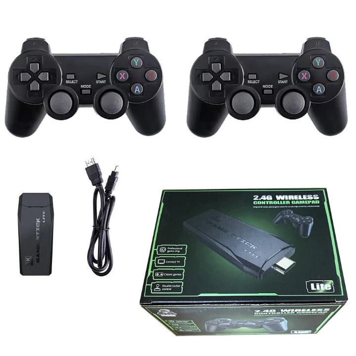 4K Retro Game Console with Wireless Controllers