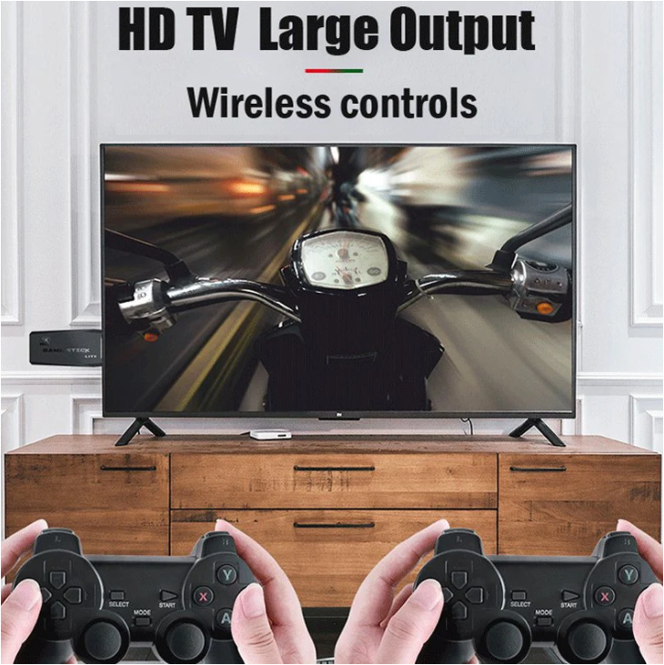 4K Retro Game Console with Wireless Controllers