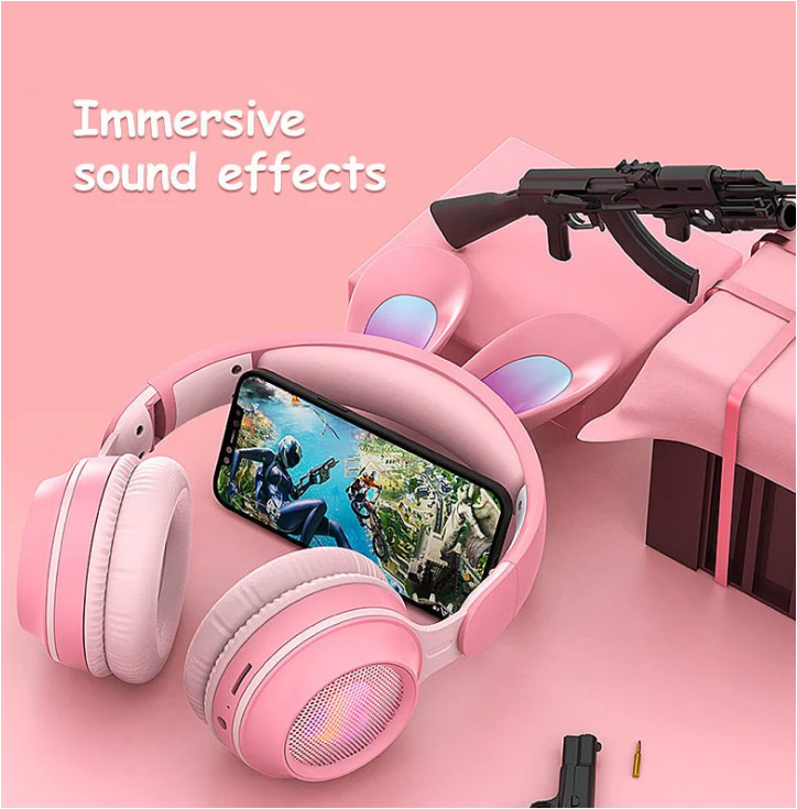 Wireless RGB Bunny Ear Headphones