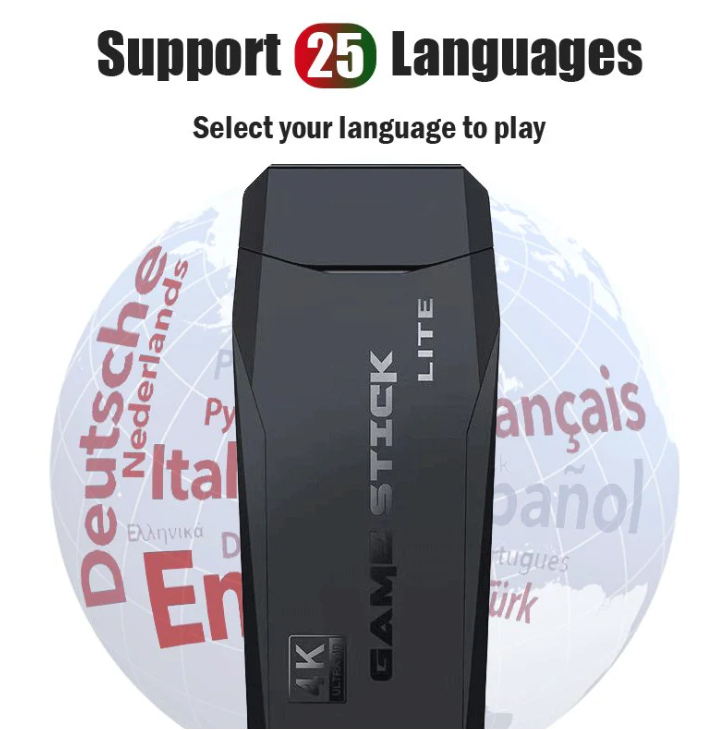 4K Retro Game Console with Wireless Controllers